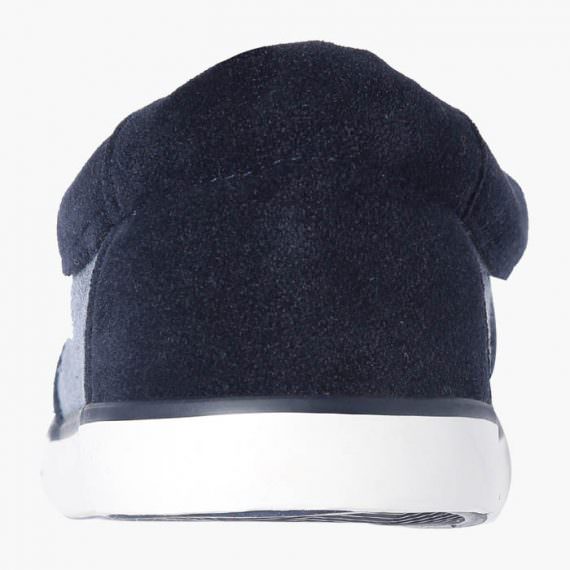 Men Navy & White Striped Shoes - Back